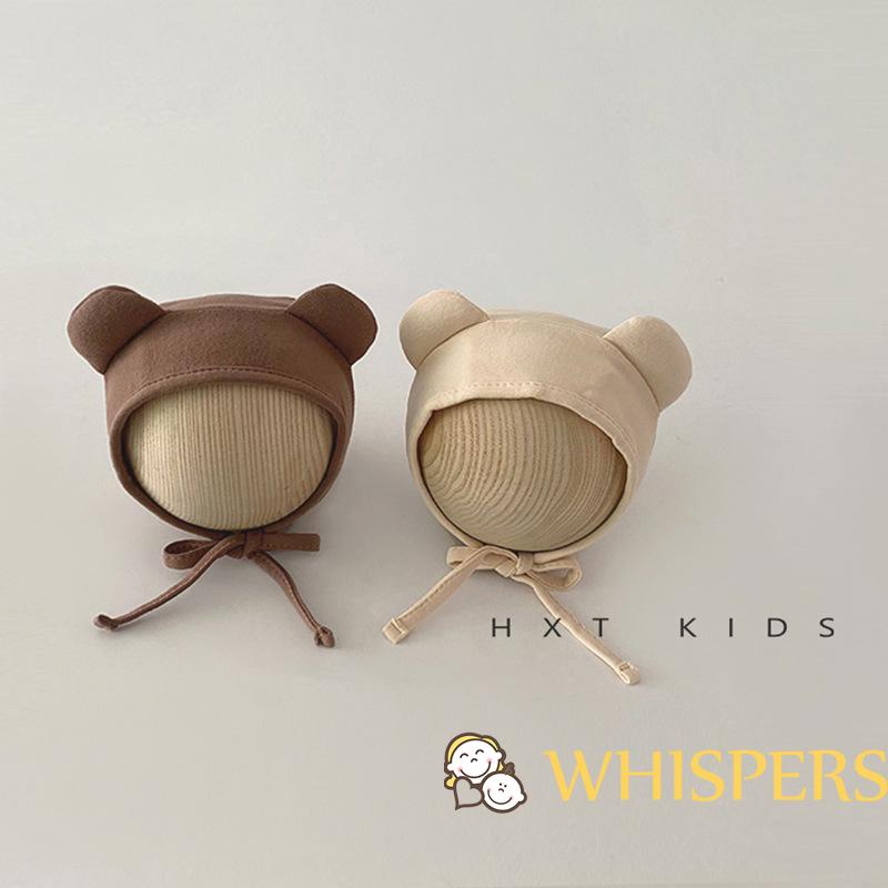 Mũ Beanie Mềm Hình Gấu Dễ Thương Cho Bé 1-8 Tháng Tuổi