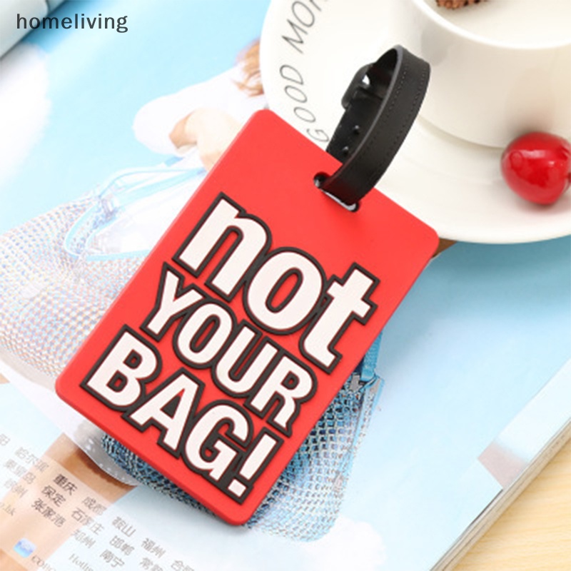 Thẻ Hành Lý Bằng Silicon In Chữ Xinh Xắn Tiện Dụng
