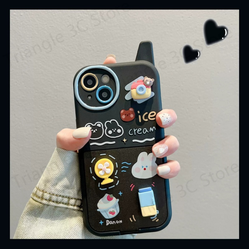 Ốp Điện Thoại Họa Tiết Ba Chiều Dễ Thương Cho iPhone14 pro max 13 12 11 13 14Promax 11 12