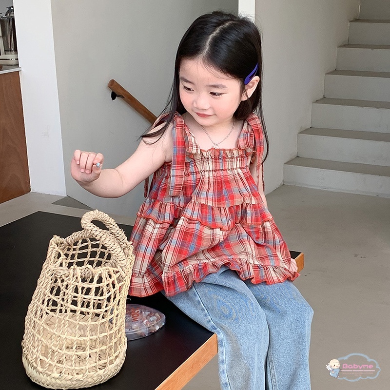 Áo Sát Nách Thoáng Khí Thân Thiện Với Da Dễ Thương Cho Bé Gái 3-8 Tuổi