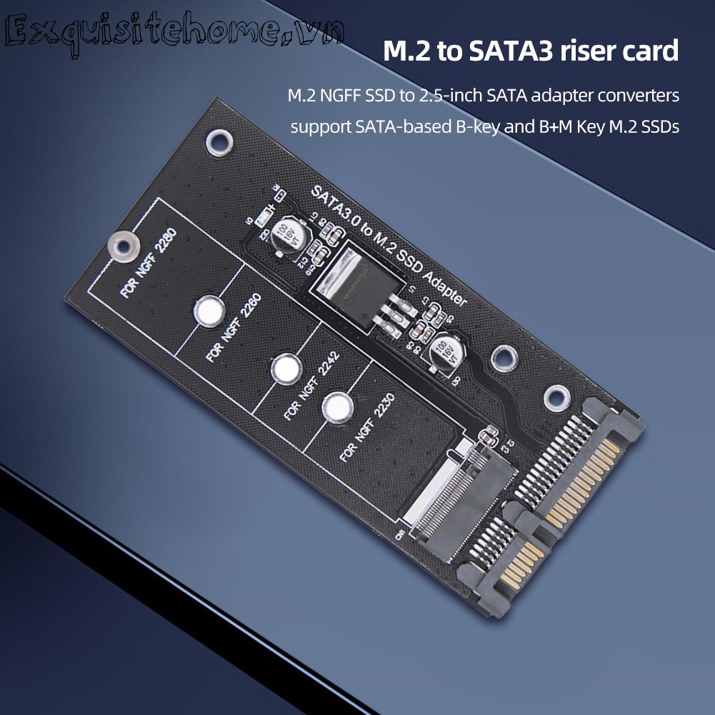 Bảng Mạch Chuyển Đổi M2 Sang SATA3.0 6Gbps Hỗ Trợ NGFF 2230 2242 M2 SSD
