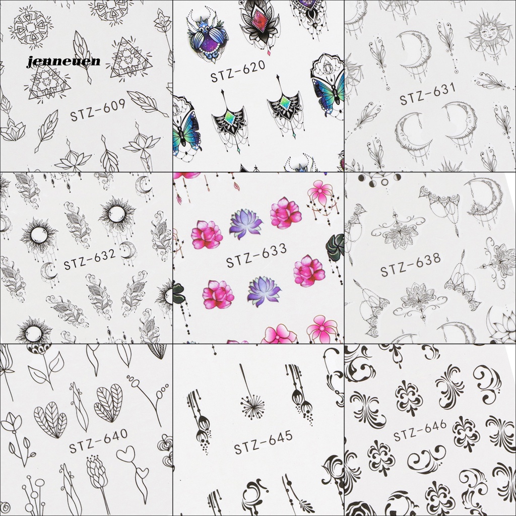 Miếng Dán Chuyển Nước Nhiều Kiểu Trang Trí Móng Tay