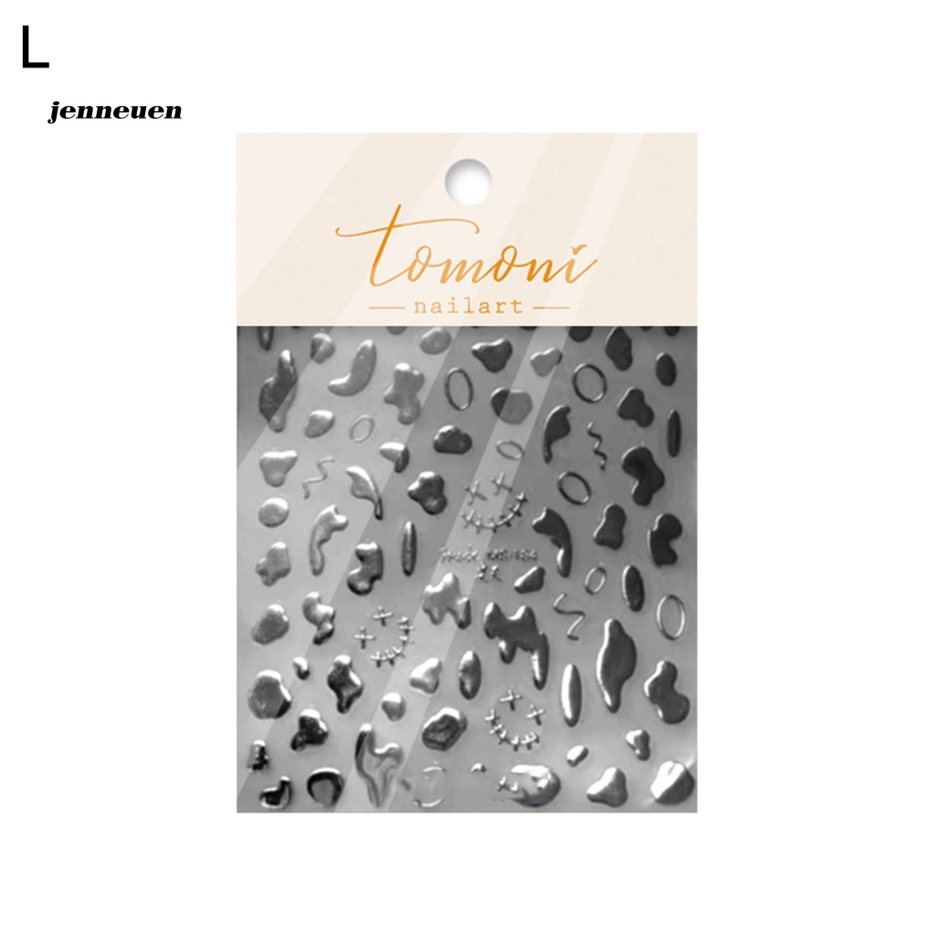 Miếng Dán Trang Trí Móng Tay Nghệ Thuật Màu Bạc Chống Rơi Dành Cho Nữ