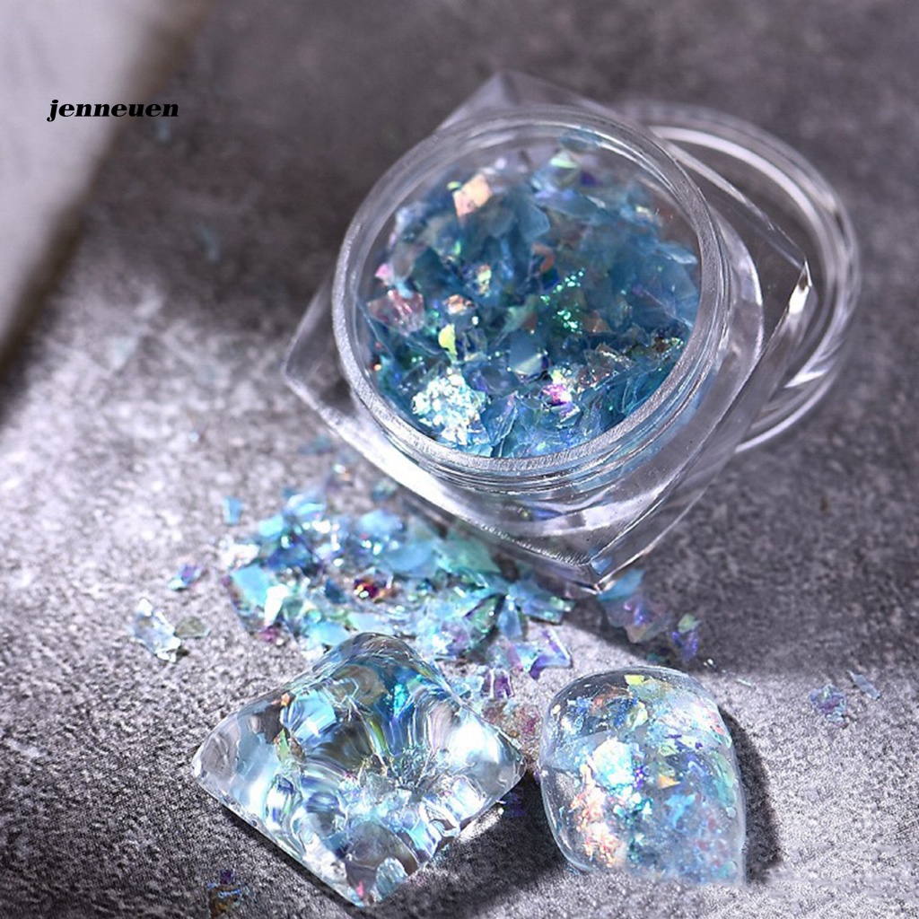 1 Hộp Hạt Kim Sa Lấp Lánh 6 Kiểu Trang Trí Móng Tay Nghệ Thuật