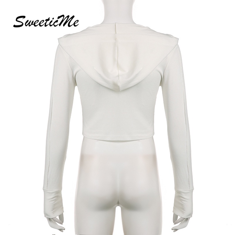 Áo Croptop Tay Dài Cổ Chữ V Màu Trơn Thời Trang 2023 Cho Nữ