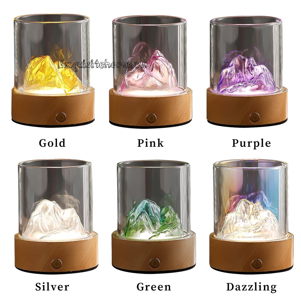 Đèn Ngủ Để Bàn Hình Ngọn Núi 300mAh Dùng Trang Trí Phòng Ngủ