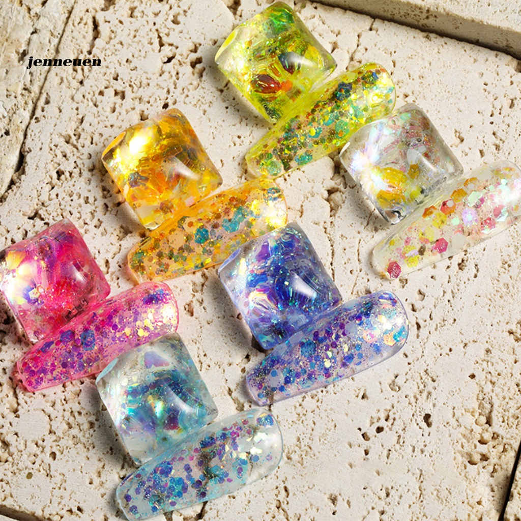 1 Hộp Kim Tuyến Lấp Lánh Trang Trí Móng Tay Nghệ Thuật JEN JEN 1 Hộp