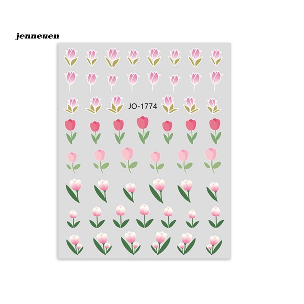 Miếng Dán Trang Trí Móng Tay Tự Dính Siêu Mỏng 2D Màu Sắc Tươi Sáng