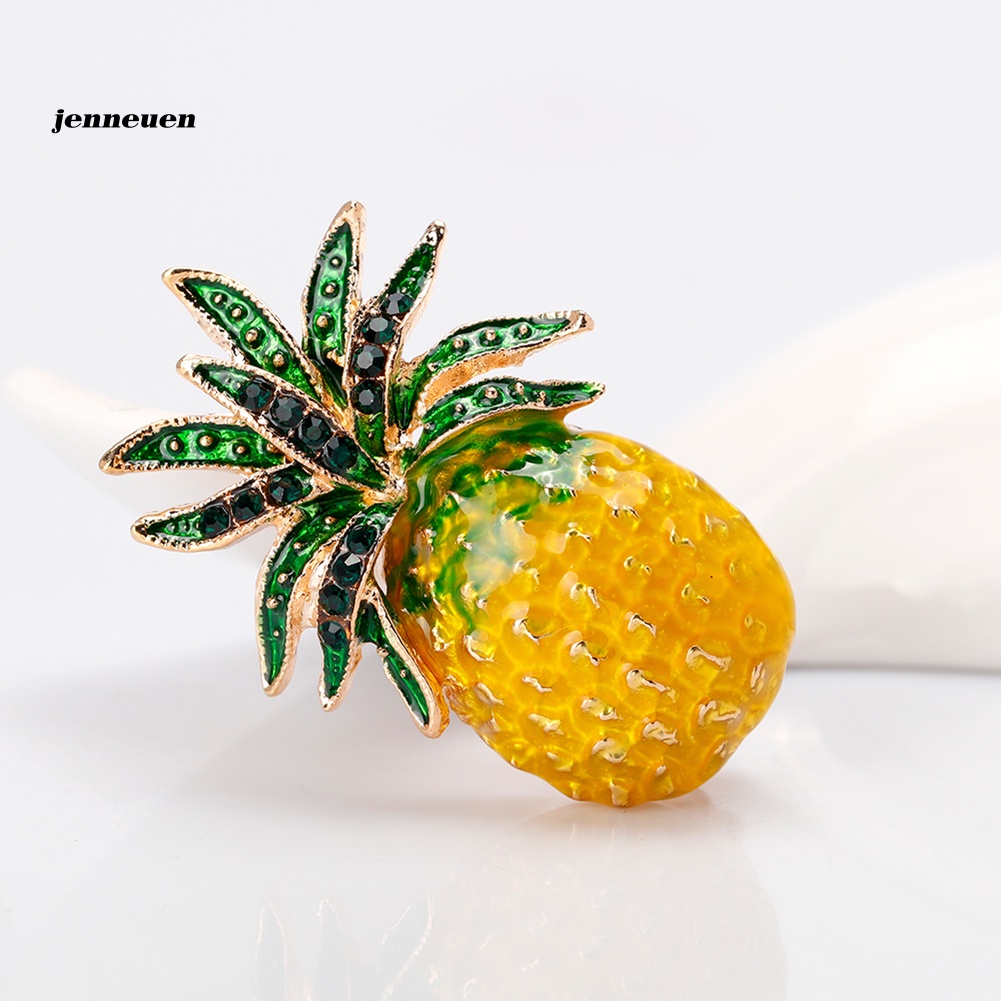 Ghim Cài Áo Hình Quả Dứa Đính Đá Nhân Tạo Thời Trang