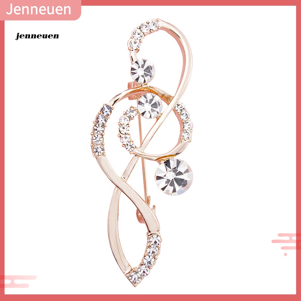 Trâm Cài Áo Hình Nốt Nhạc Đính Đá Thời Trang