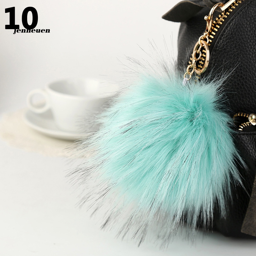 Móc Chìa Khóa Hình Cục Bông Mềm 13cm Dễ Thương