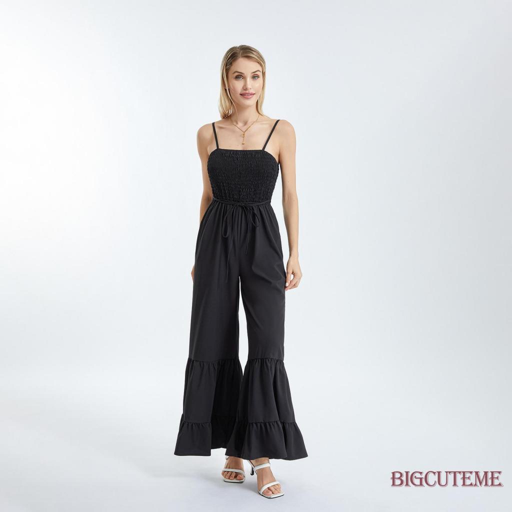 Bộ Áo Liền Quần Hai Dây Màu Sắc Thời Trang Mùa Hè Cho Nữ