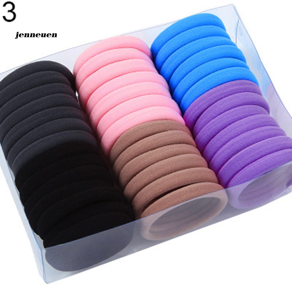 Set 40 / 60 Dây Cột Tóc Độ Co Giãn Cao Không Đường May