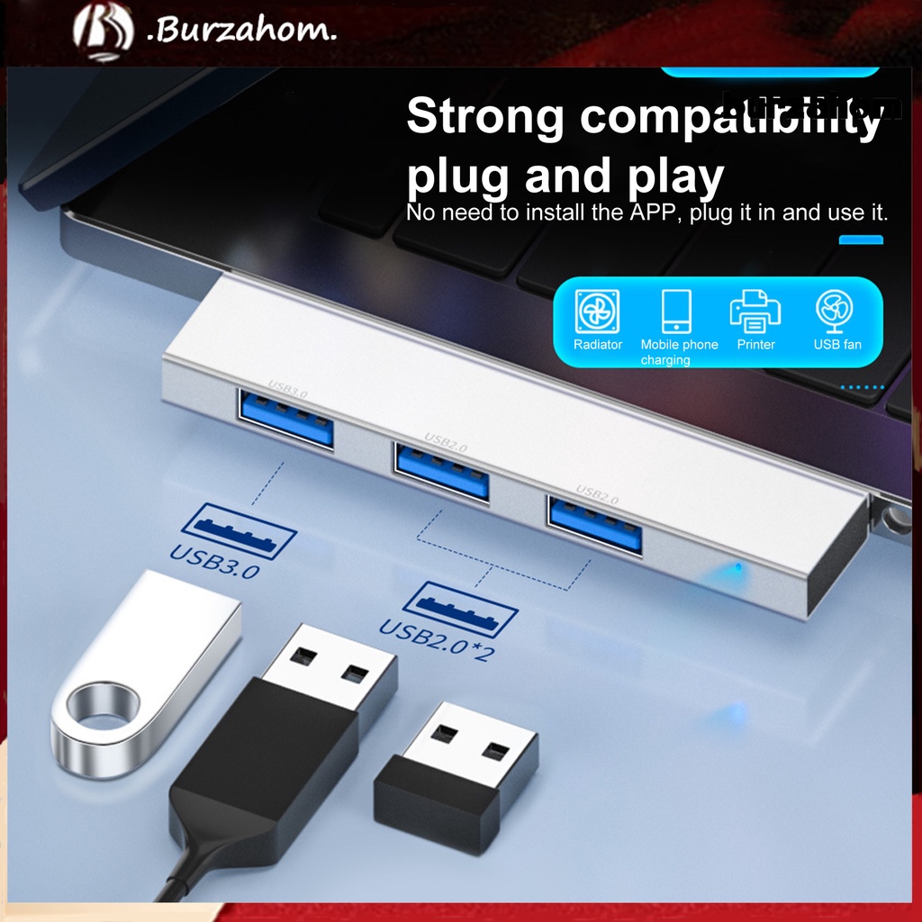 Hub Chia Dữ Liệu Ổn Định Kết Nối Type-C Sang USB Hub 5.0Gbps Cho Máy Tính