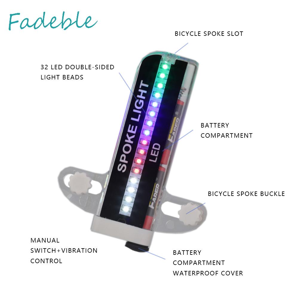 Đèn Led 32 Bóng Nhiều Màu Gắn Căm Xe Đạp