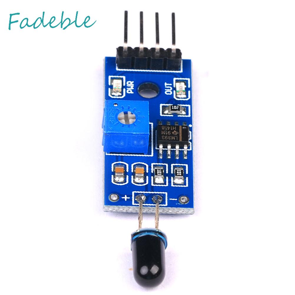 Mô-đun Cảm Biến Phát Hiện Lửa Hồng Ngoại 4 Pin 3.3V-5V Cho Arduino Tự Làm