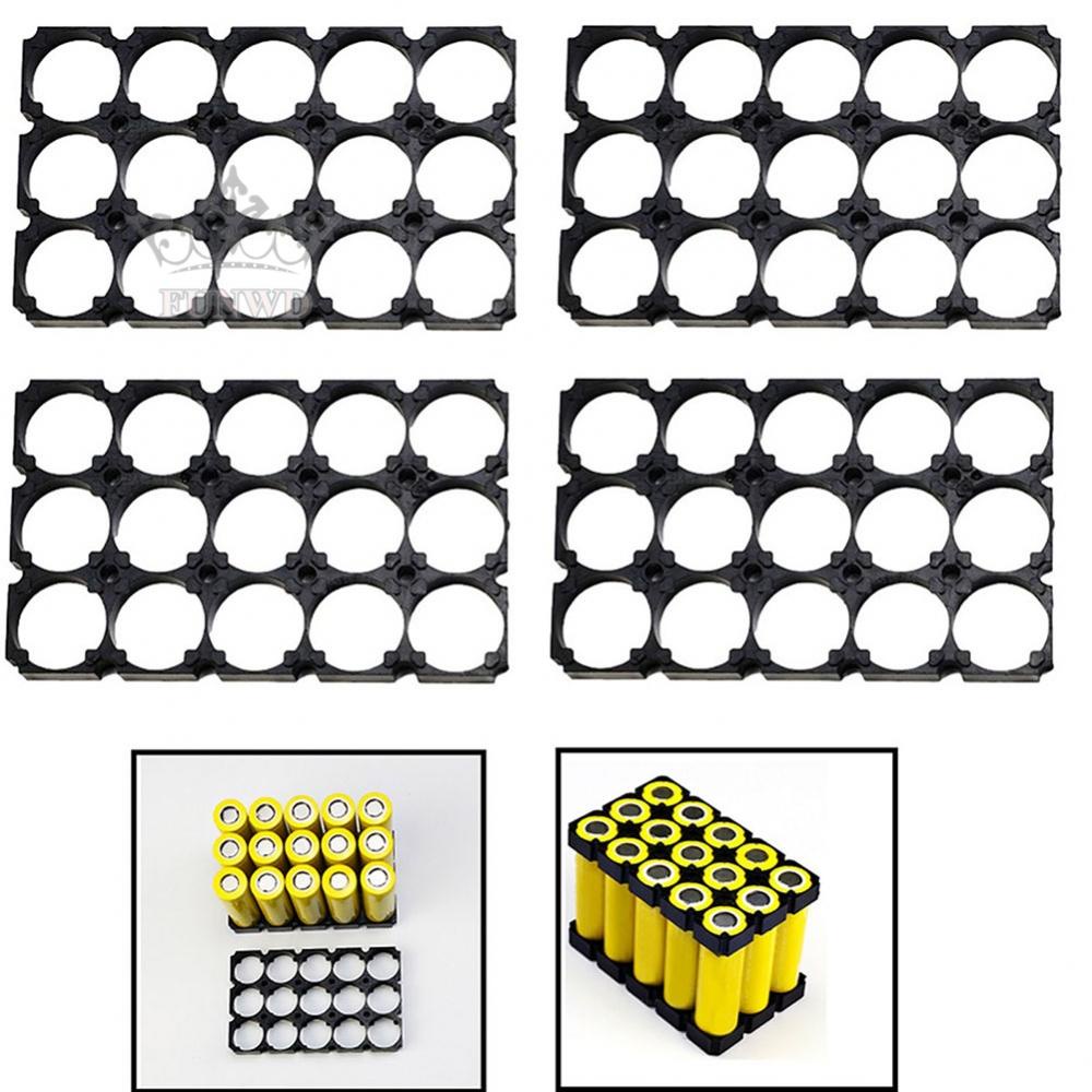 【FUNWD】DIY 21700 Battery Packs Plastic Frame Brackets 4pcs Battery Holder Stand