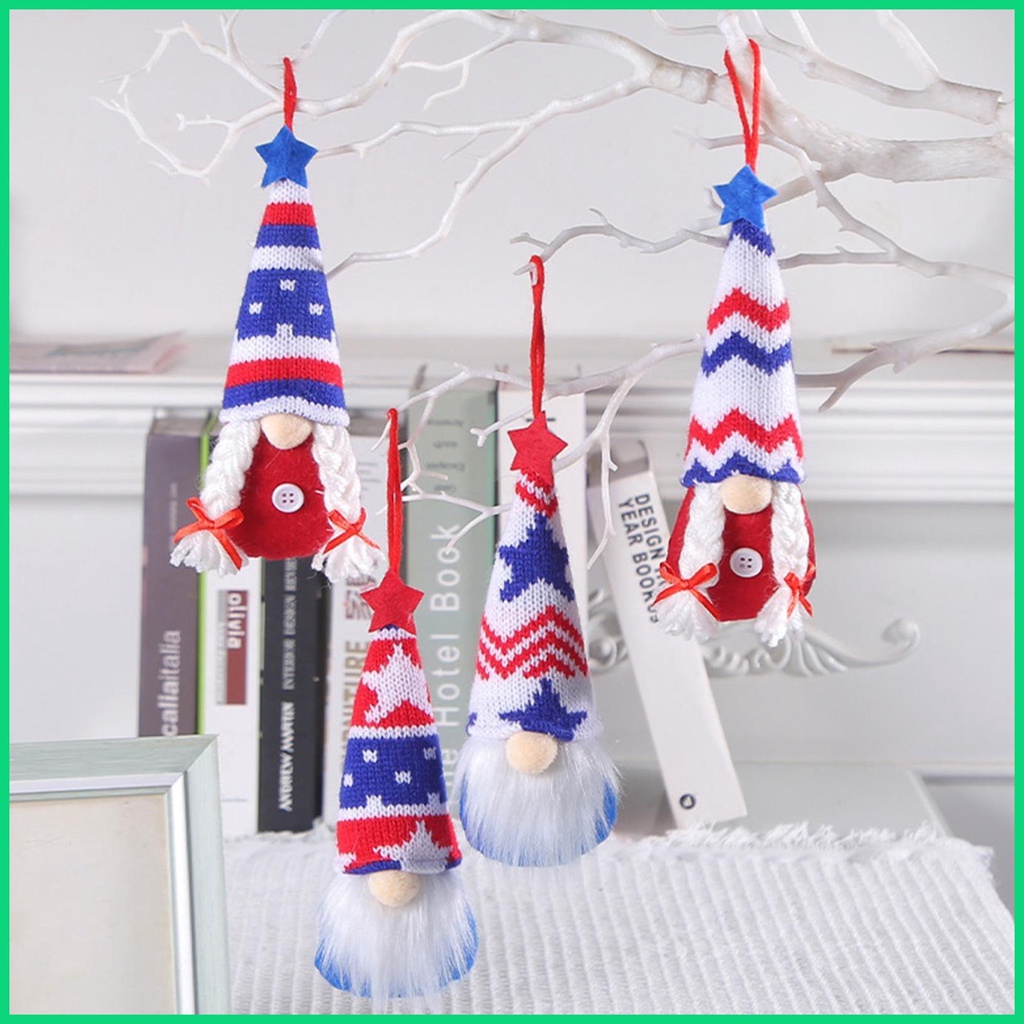 Búp Bê Patriotic Gnome Mỹ 4th of July Gnomes Patriotic Gnomes Fourth of July Gnome Trang Trí Nhà Cửa
