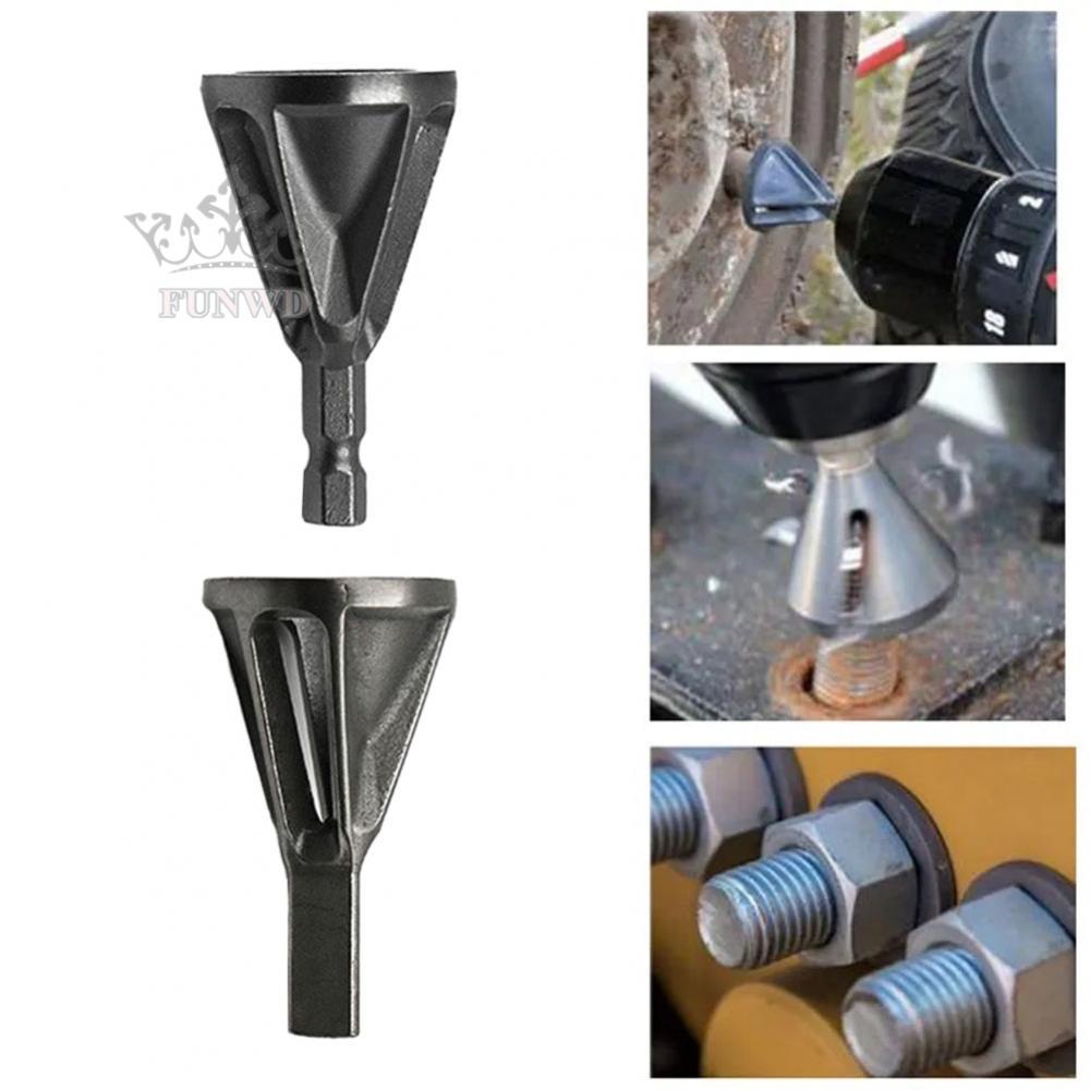 【FUNWD】Chamfer Tool 1/4'' Hex Shank External Chamfer Tools For Hardened Steel