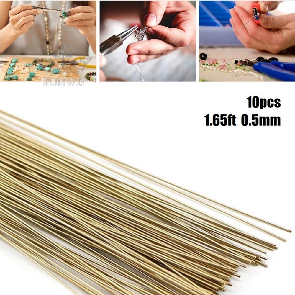 【FUNWD】Silver Welding Rods 1.64ft 10pcs Earrings For Jewelry Necklaces Repair