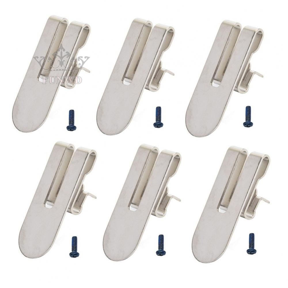 【FUNWD】Belt Clip 6 Pcs DCF620 DCF620B DCF622 Drywall For Drill Driver Silver Steel