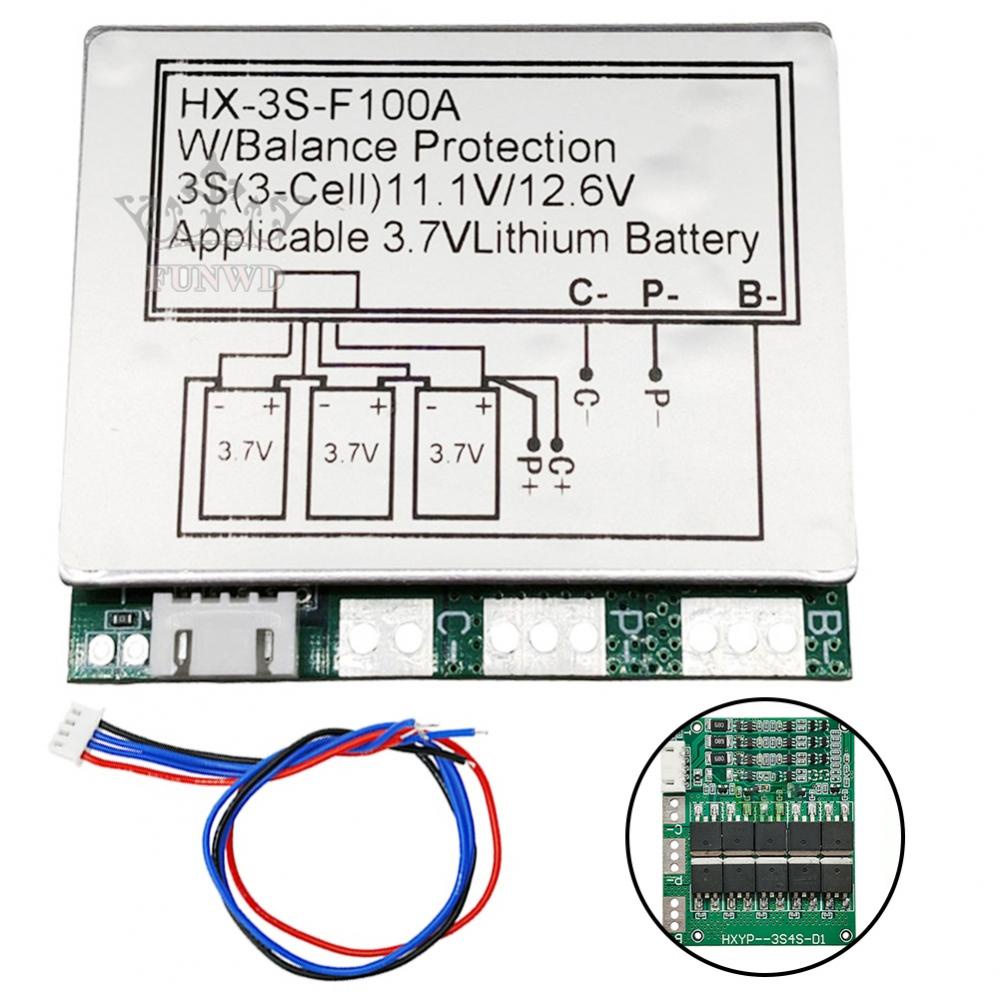 【FUNWD】Protection Board Massager Battery Pack 12.6V-13V LED Light Backup Power Supply