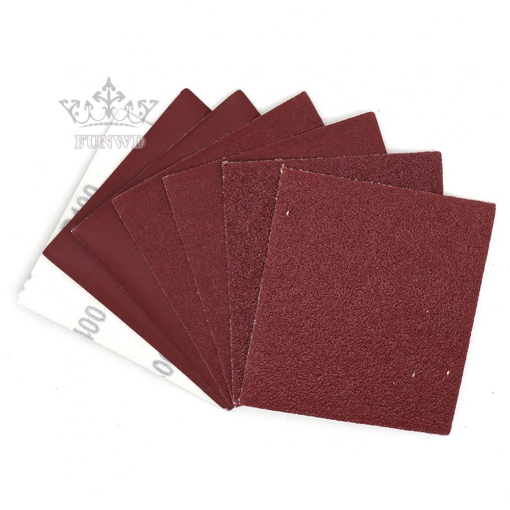 【FUNWD】Sanding Paper 110*100mm 60-1000Grit Accessories Red 10pcs For Granules