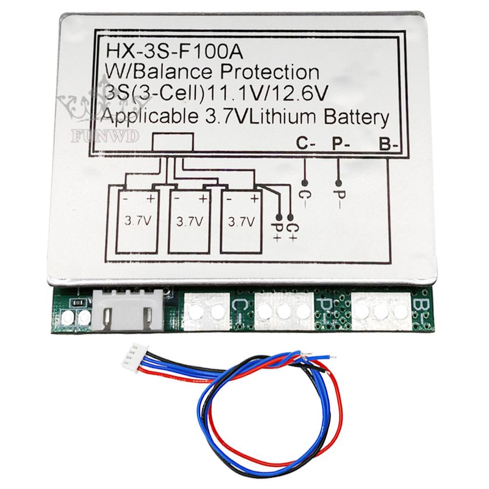 【FUNWD】Protection Board Massager Battery Pack 12.6V-13V LED Light Backup Power Supply