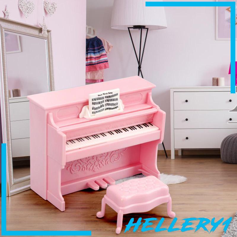Mô Hình Đàn Piano Mini Kèm Ghế Ngồi Dùng Để Trang Trí