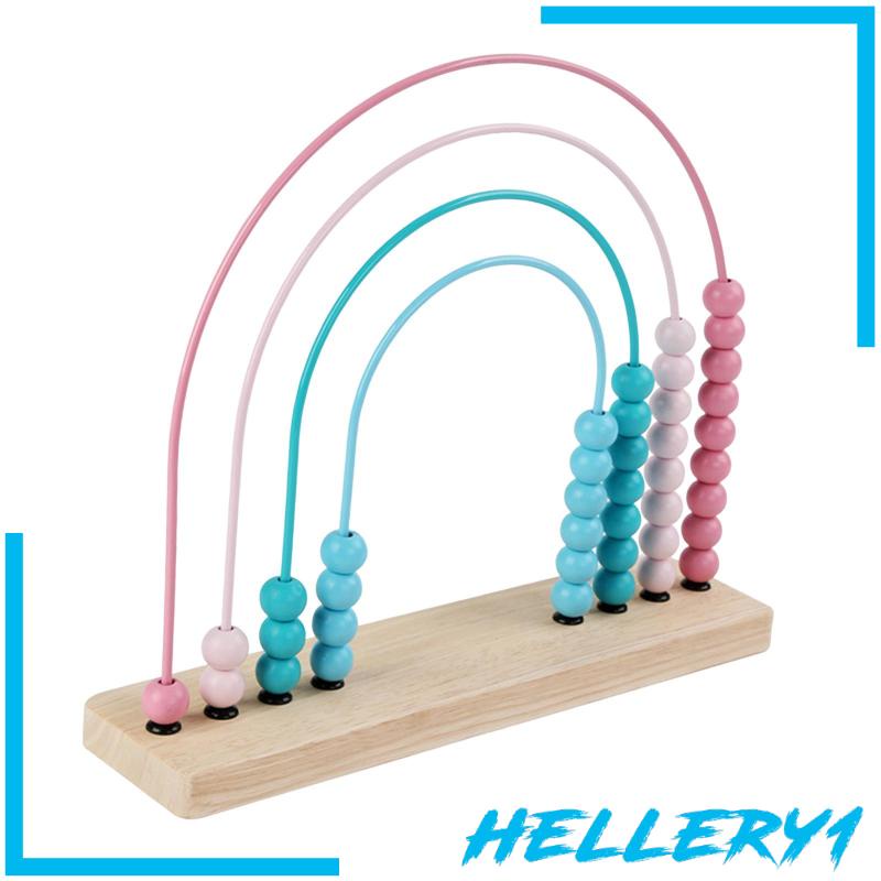 Bàn Tính Gỗ Đồ Chơi Nhiều Màu Sắc Cho Trẻ Mẫu Giáo