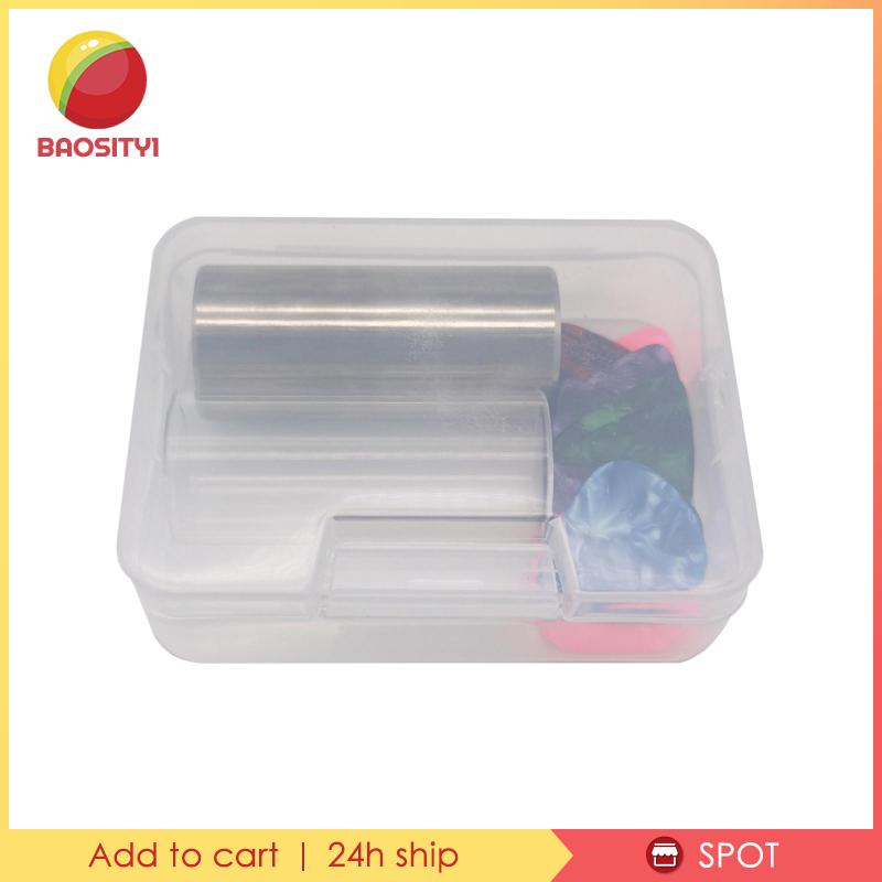 Bộ 2 Miếng Gảy Đàn Guitar Bằng Thép Không Gỉ Kèm 10 Miếng Gảy Đàn