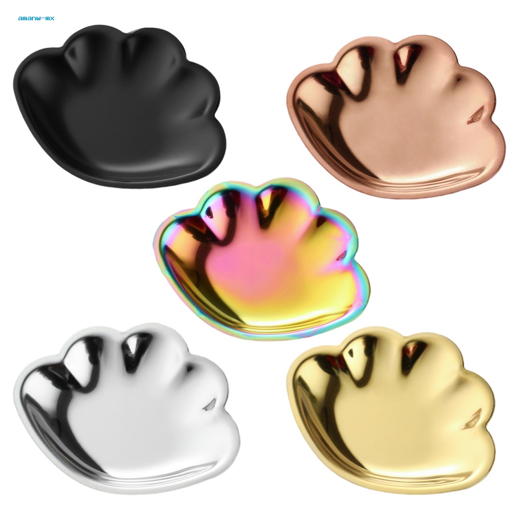 Khay Đựng Trang Sức Hình Vỏ Sò Bằng Thép Không Gỉ Tráng Gương Đa Năng Tiện Dụng