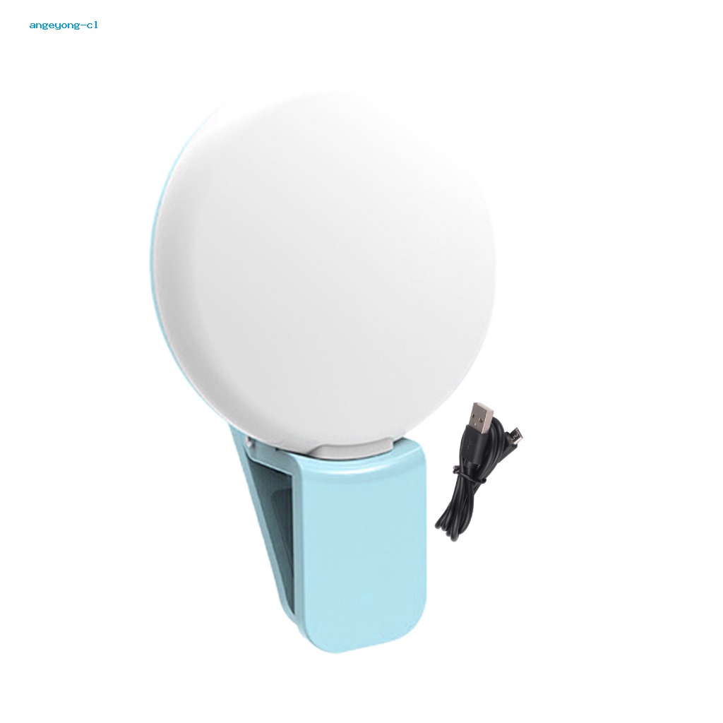 Angeyong Đèn Led Chụp Ảnh Selfie 3 Cấp Độ Có Thể Điều Chỉnh Kèm Kẹp Tiện Dụng