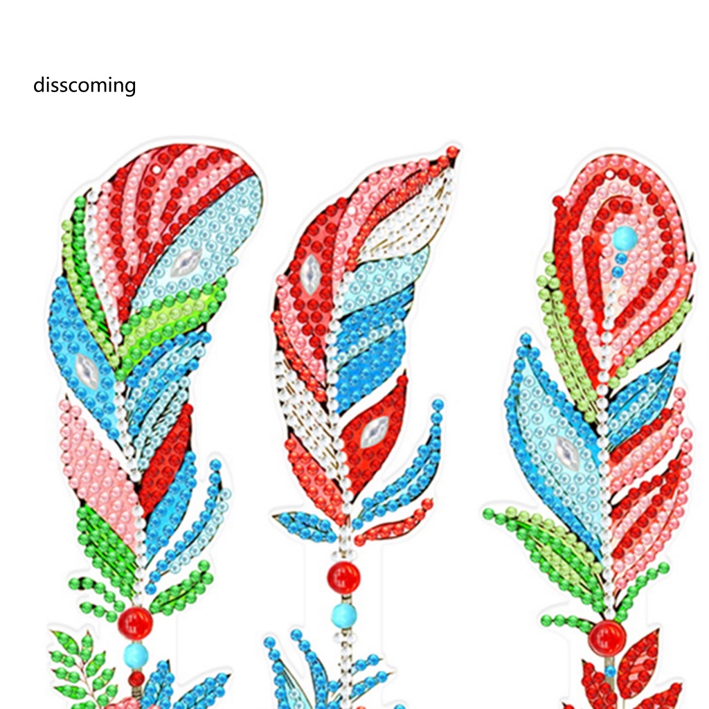 Áo Thun SL SL SL SL SL SL SL| Bookmark Đánh Dấu Trang Sách Họa Tiết Lông Vũ Đính Đá Màu Tươi Tắn Bền Bỉ Dùng Trong Trường Học Và Đọc Sách