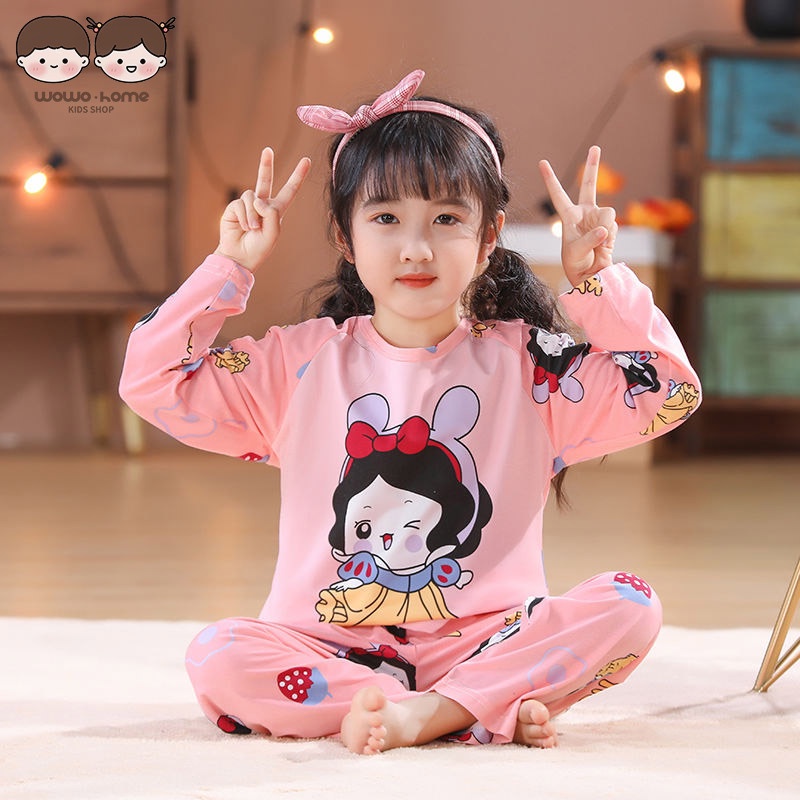 Bộ Đồ Ngủ Tay Dài Giữ Ấm Mùa Xuân Thu Và Mùa Đông Mỏng Dành Cho Trẻ Em Mới