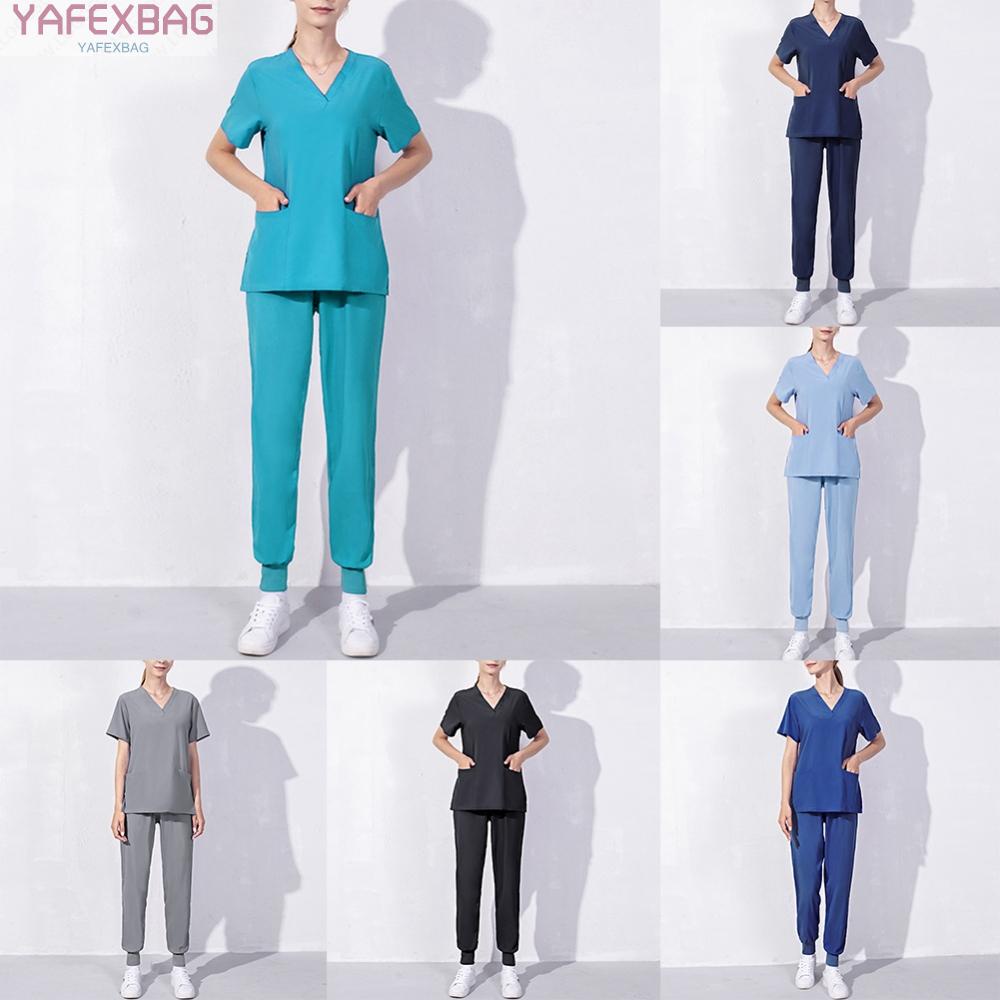 Bộ Đồng Phục Cổ Chữ V Đồng Phục Phòng Thí Nghiệm Cho Nam Và Nữ