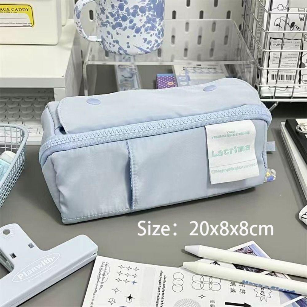 Túi Đựng Bút Màu Trơn Sức Chứa Lớn Dễ Thương Cho Học Sinh