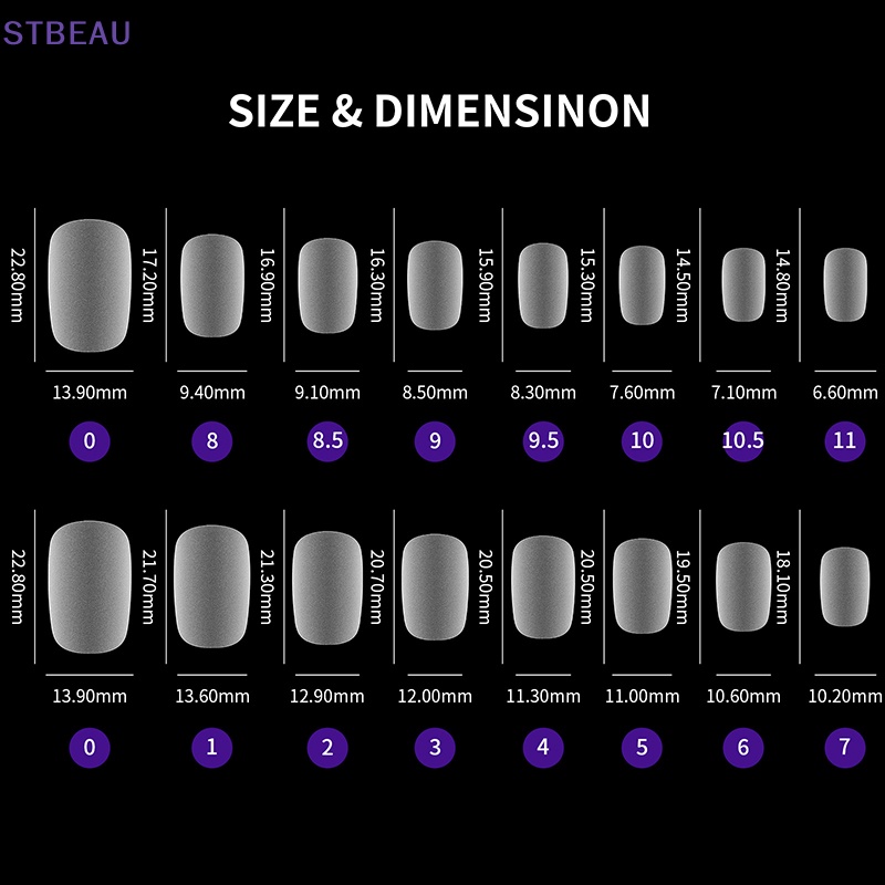 Bộ 420 Móng Tay Giả Ballerina Ngắn Che Phủ Toàn Diện