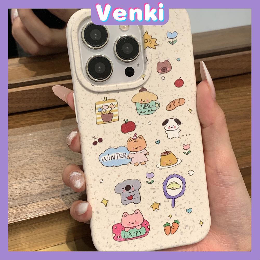 Venki - Dành Cho Ốp Lưng iPhone 11 Ốp Lưng Có Thể Phân Hủy Thân Thiện Với Môi Trường Vỏ Lúa Mì Bảo Vệ Mịn Động Vật Dễ Thương Tương thích với iPhone 14 Pro max 13 Pro max 12 Pro Max 11 XR XS 7Plus 8Plus