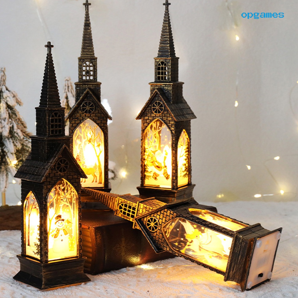 Đèn Trang Trí Giáng Sinh Hình Ngôi Nhà Phong Cách Vintage