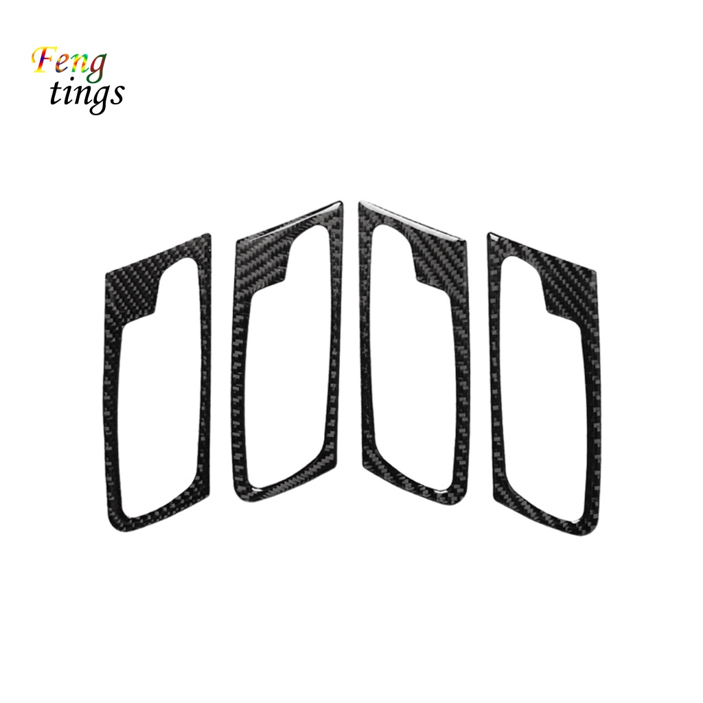 Bộ 4 Miếng Dán Tay Nắm Cửa Xe Hơi BMW X5 E70 E71 2008-2014 Bằng Sợi Carbon