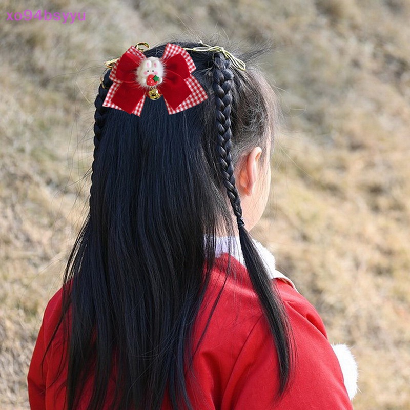 Kẹp Tóc Hình Nơ Màu Trắng Đỏ Mừng Năm Mới 2023 xo94bsyyu