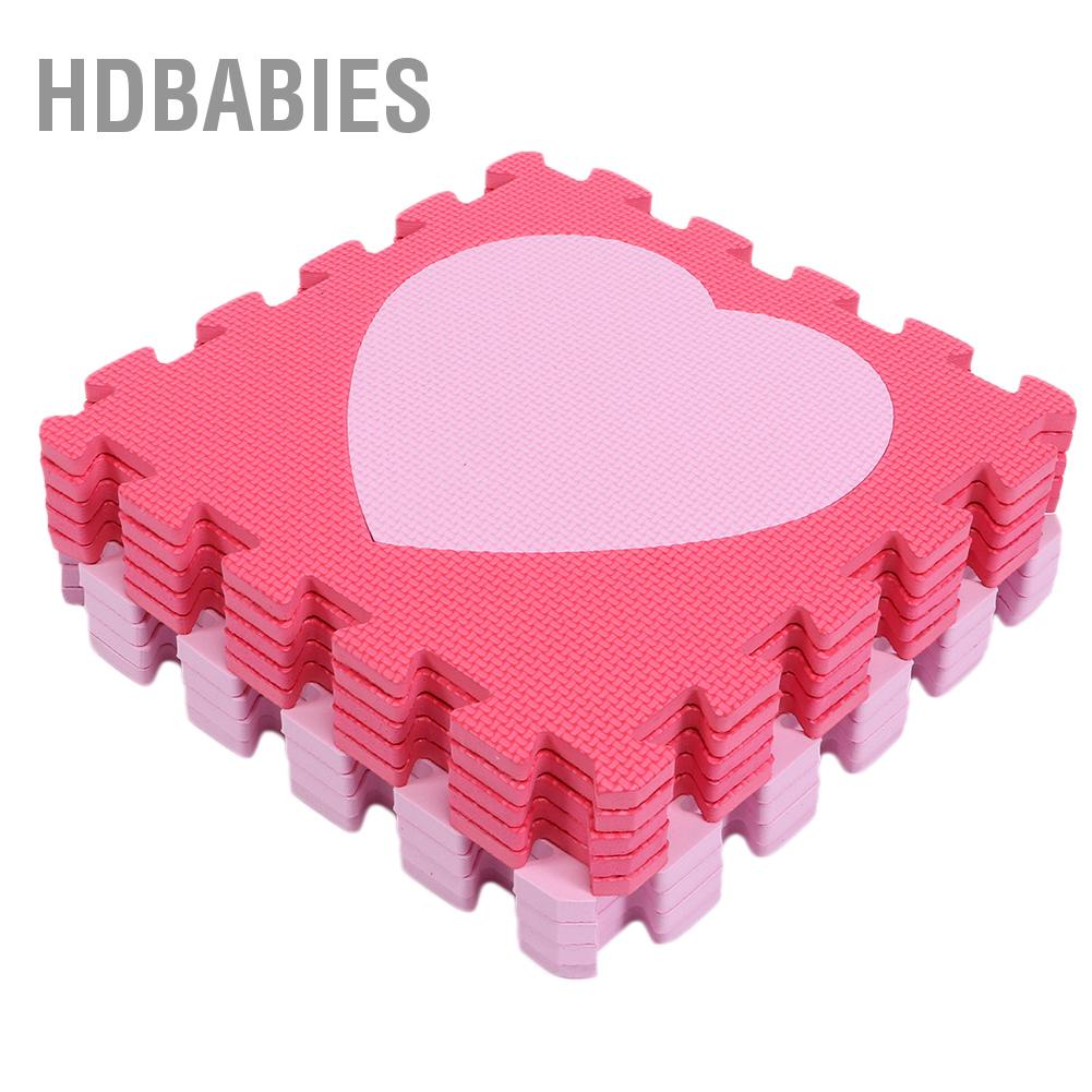 HDbabies 9 Cái Họa Tiết Trái Tim Độc Đáo EVA Trẻ Em Chơi Giáo Dục Cho Bé Thảm Tập Bò Đồ Xếp Hình