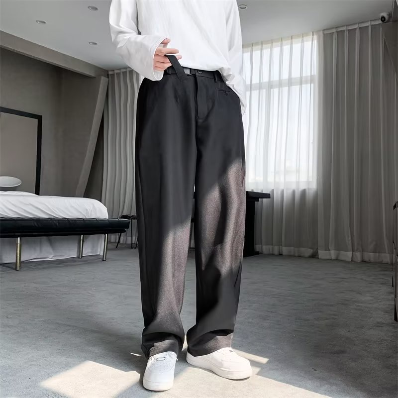 Quần Tây Ống Đứng Dáng Rộng Phong Cách Hàn Quốc Thời Trang Xuân Thu Cho Nam