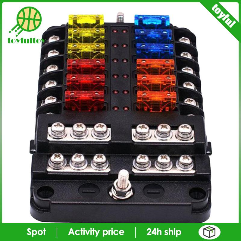 Giá Đỡ Cầu Chì 12 Chiều 32V 100A Cho Xe Hơi Tàu Thuyền RV SUV