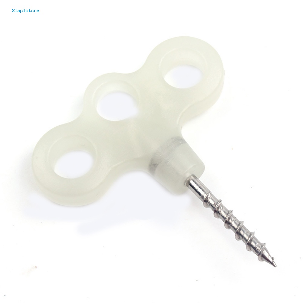 [Xiapistore] Cọc Dựng Lều Cắm Trại Ba Lỗ Bằng Nhựa Dạ Quang Xoắn Ốc