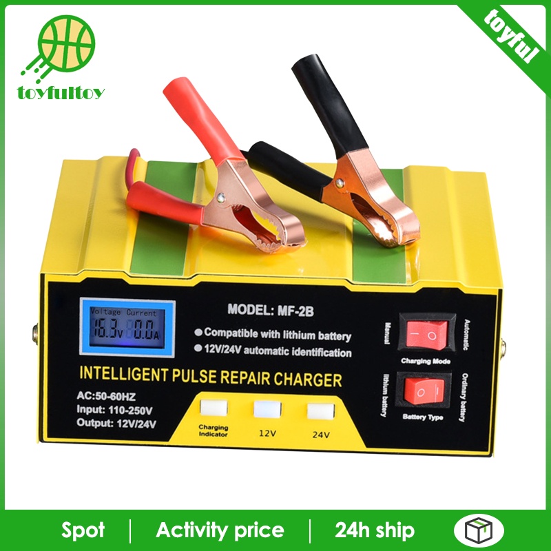 (MớI) Bộ SạC Pin Tự ĐộNg 12V 24V 10A LED Cho Xe Hơi / Xe MáY