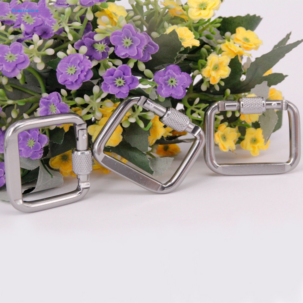 Móc Khóa Treo Mini Hình Vuông Bằng Hợp Kim Nhôm Đa Năng An Toàn Cho Hoạt Động Ngoài Trời