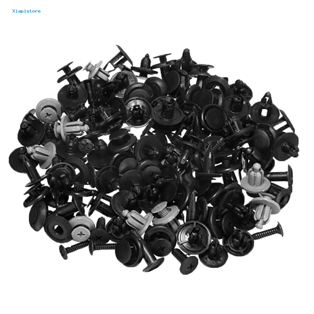 FENDER Set 100 Đinh Tán Nhựa Phụ Tùng Cho Xe Ô Tô