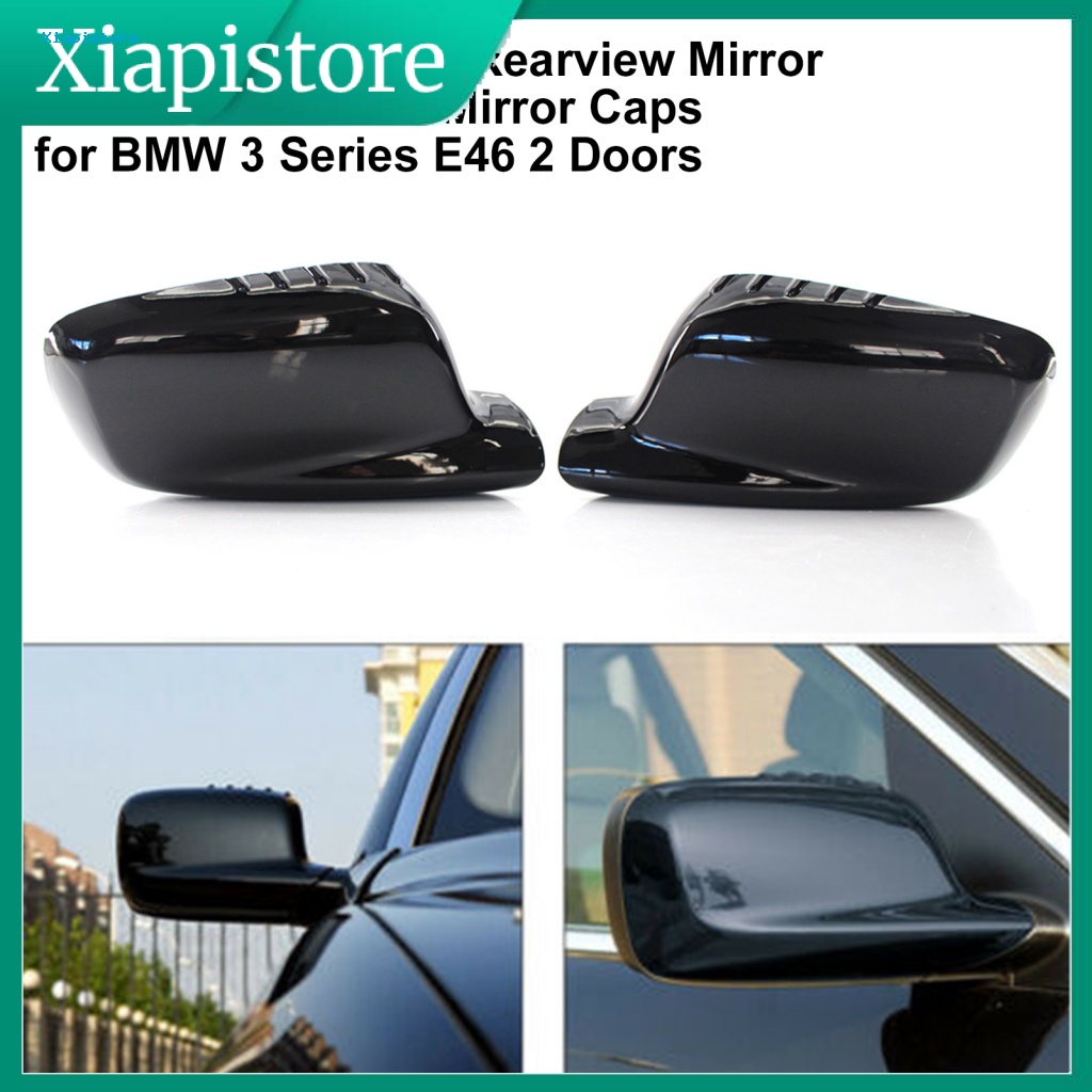 1 Cặp Ốp Gương Chiếu Hậu Màu Đen Bóng Cho Xe Hơi 51167074236 51167074235 Bộ 2 Tay Nắm Cửa 2 Cửa Chuyên Dụng Cho BMW 3 Series E46 E46